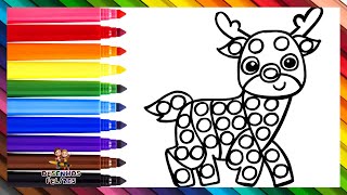 Desenhar e Colorir 3 Cachorrinhos Fofos com Acessórios 🐶🐾🦴🐕🥫🏡🌈  Desenhos para Crianças 