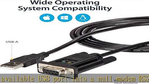 StarTech.com USB to Serial RS232 Adapter - DB9 Serial DCE Adapter Cable with FTDI – Null Modem - US