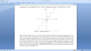 Nonuniform Quantization