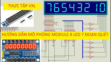 #VIXULY #THUCTAP GIẢI THÍCH PHẦN CỨNG MODULE 8 LED 7 ĐOẠN DÙNG PHƯƠNG PHÁP QUÉT, HƯỚNG DẪN MÔ PHỎNG