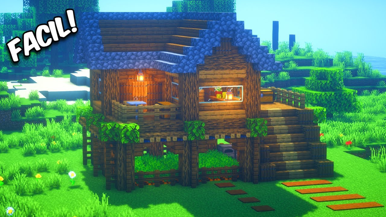 Minecraft: Casa Perfecta para Survival, Casa Minecraft de Madera *Fácil*