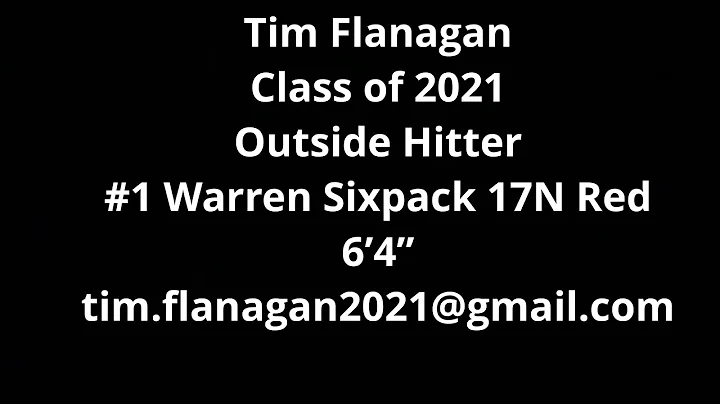 Tim Flanagan Class of 2021 Volleyball Highlights