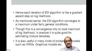 Mod-04 & 05 Lec-11 Convergence of EM algorithm; overview of Nonparametric density estimation