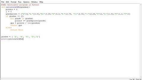 GPA Calculator program in Python
