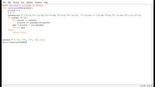 GPA Calculator program in Python screenshot 2