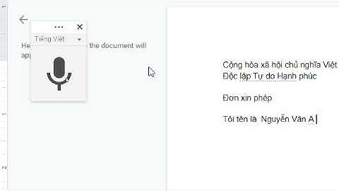 Soạn thảo văn bản bằng giọng nói trong Google Docs