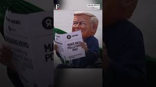 Cop30 Climate Protest Protesters Don Giant Trump, Lula And Starmer Masks N18G