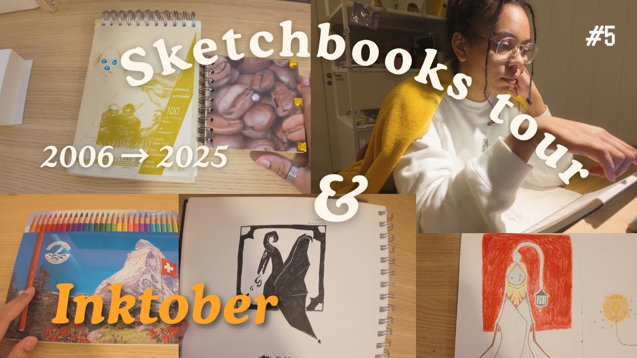 Drawing daily ️💫 sketchbooks tour & 100 days update | A Shadow's diary ...