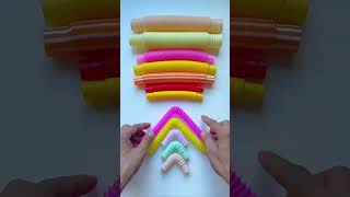Creative POP Tube Fun – Oddly Relaxing Pink ASMR Vibes #diy #satisfyingvideos #oddasmr #crunchy