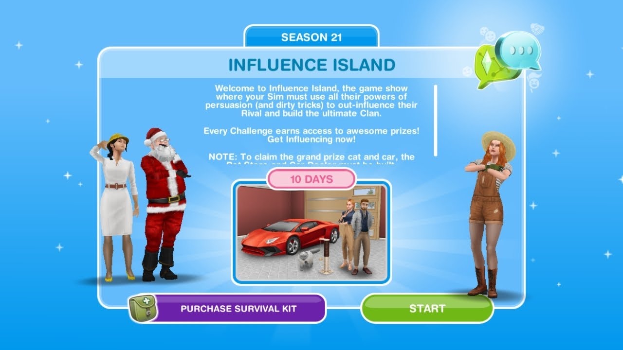 INFLUENCE ISLAND SEASON 21 DI THE SIMS FREEPLAY YouTube