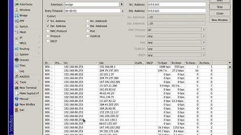 Basic tutorial on using the TORCH feature in RouterOS using winbox.