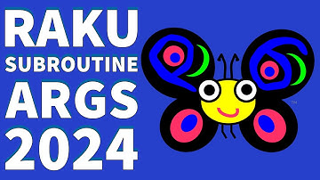 Raku Programming Language | Subroutine Arguments | Beginners Tutorial 2024