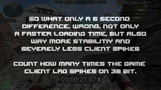 CrossFire - 32 Bit vs 64 Bit Loading Times