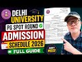 Delhi University PG Spot Round Admission Schedule Release 2026 FULL Guide