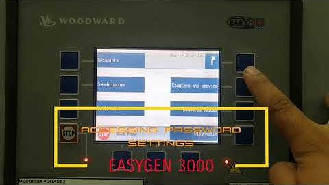 accessing WOODWARD EASYGEN 3000 password  parameter