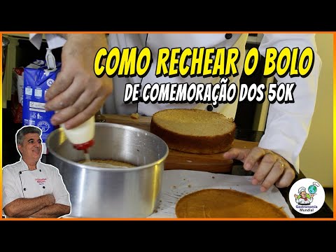 RECHEIO do BOLO DE COMEMORAÇÃO DOS 50K DE INSCRITOS! #bolo