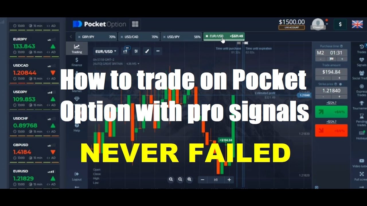 How to trade on Pocket Option with pro signals | never fails predictions | Binary options strategy