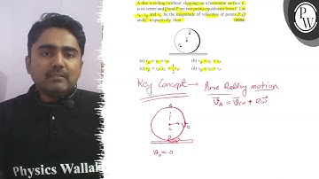 A disc is rolling (without slipping) on a horizontal surface. \( C ...