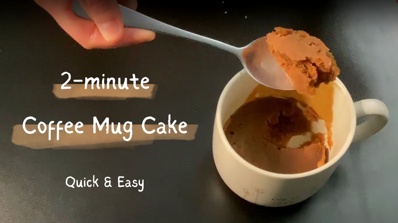 2minute Coffee Mug Cake in Microwave Vegan YouTube