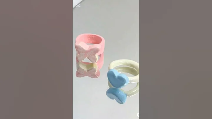 DIY Super Light Clay Ring Craft | Easy & Cute Polymer Clay Rings Tutorial .#shorts #artisthere70 .