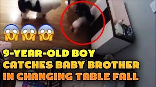 VIRAL: Hero 9 Year Old Catches Baby Brother From Falling