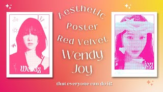 Canva Kpop Poster Photocard Edits: Wendy Joy Fan Art Retro Edits Red Velvet screenshot 4