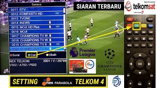 Cara Setting Receiver Nex Parabola Telkom 4 Parabola Besar || Program Scan Ulang Nex Parabola Merah