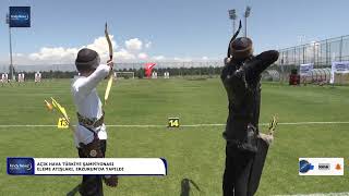 Erzurumda Geleneksel Okçuluğun Açık Hava Türkiye Şampiyonası Sıralama Atışları Yapıldı