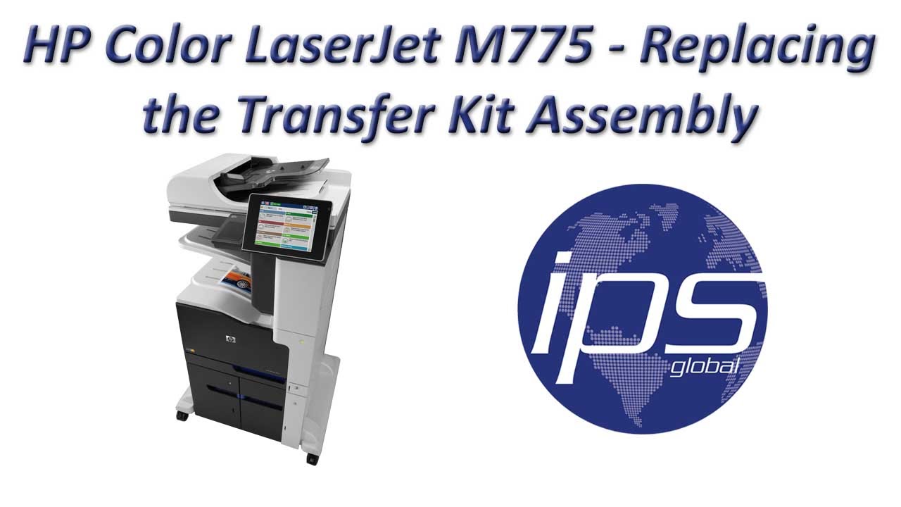 HP Color LaserJet M775 Replacing the Transfer Kit Assembly YouTube
