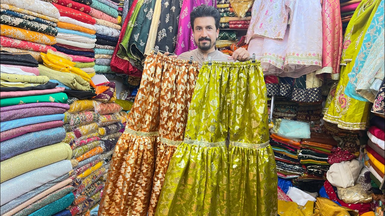 Latest | Loraz Zari Garara |Kaatan Silk Buti - Shirt With Net Dupata |