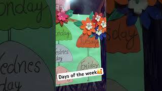 Days of the Week Chart 📚✨ | Creative Classroom Board Decoration #youtubeshorts #ytshorts