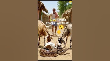 "Brave Goat Mom Fights Giant Python to Save Her Baby 🐐💔"#animalrescue #ytshorts #animals #goat
