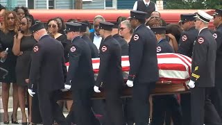 Port Newark cargo ship fire: Mourners gather for funeral of fallen firefighter Wayne Brooks, Jr.