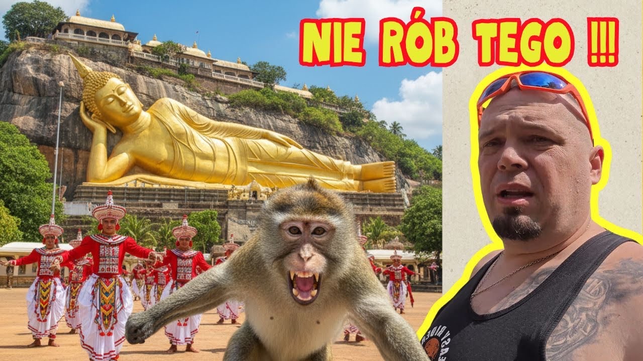 Małpa chciała mnie ugryźć 🐒 Świątynia Dambulla | Sri Lanka z dziećmi