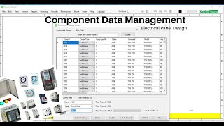 Component Database Management - Electrical Panel Design Software