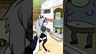 Muscle Man Breaks his TV ft; Loona Wolf #regularshow #helluvaboss #loona