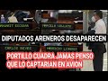 DIPUTADOS DE ARENA DESAPARECEN/ PORTILLO CUADRA ES SORPRENDIDO TOMANDO UN AVION!