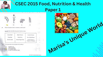 2015 (P1) CSEC  Food, Nutrition & Health (Paper 1)