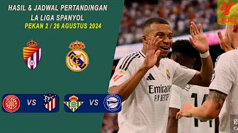 hasil la liga spanyol tadi malam | real madrid vs valadolid | la liga spanyol pekan ke 2 thumbnail