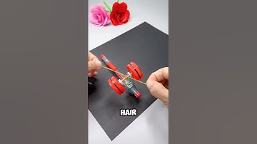 🚗✍😻 Making cars with pen plastic bottle caps with craft #car #craft #students #cute #art #shorts