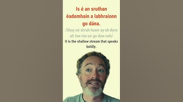 How to say Empty Vessels Make Most Noise in Irish #bitesizeirish
