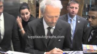 Clint Eastwood - Signing Autographs in Midtown, NYC