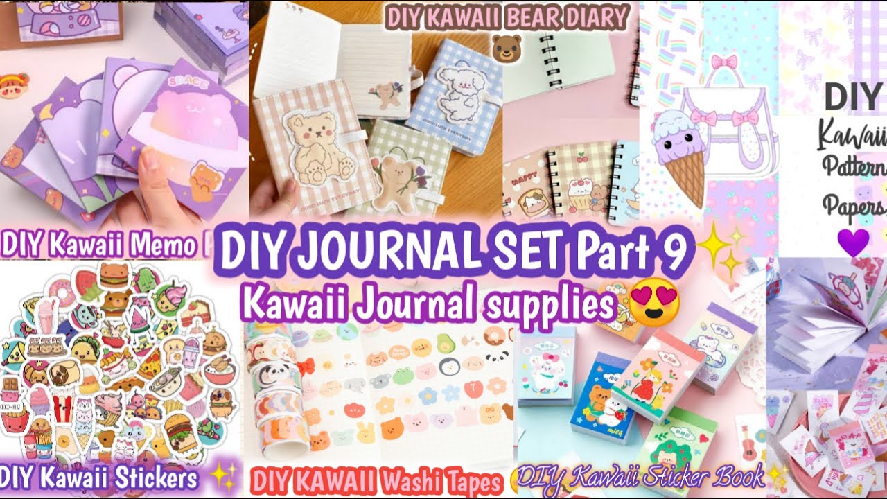 DIY Kawaii Journal Set 🌟 How to make Journal set #Kawaii #journal # ...