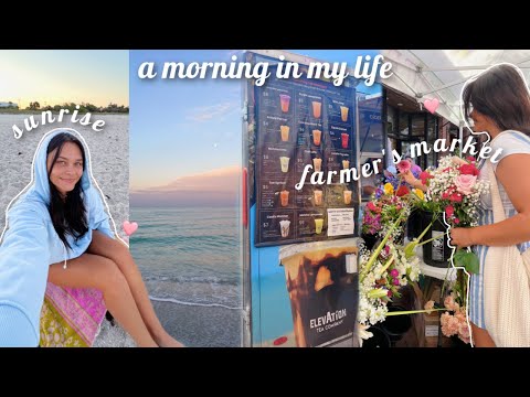 a 7 am morning in my life | Sunrise, farmers market
