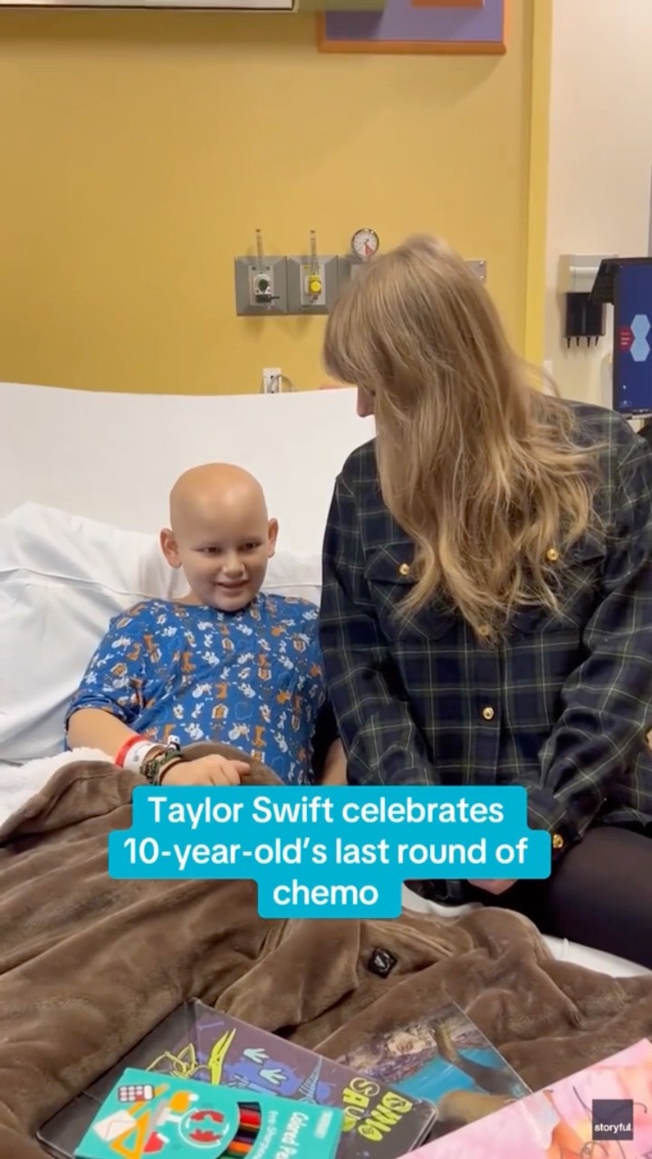 Taylor Swift celebrates 10-year-old's last round of chemo #shorts