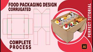 Packaging Design Masterclass: Corrugated Food Box Dieline Tutorial on Adobe illustrator