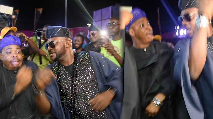 ODUNLADE ADEKOLA  VS  WOLI AGBA ON THE DANCE FLOOR AT ENIOLA AJAO OWAMBE THIEVES MOVIE PREMIERE