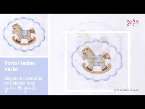 Porta Fraldas Varão Elegance Cavalinho de Balanço Azul | Ref: 59467
