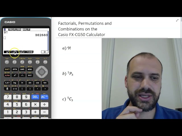 Combinatorics on the Casio FX CG50 Calculator (Factorials, Permutations, Combinations)