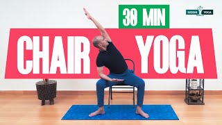 Easy Chair Yoga for Comfort and Nourishment | 30 Min. Gentle Chair Yoga Asanas